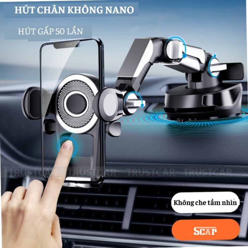 Giá đỡ điện thoại gắn trên ô tô vô cùng chắc chắn thích hợp cho tất cả các dòng điện thoại
