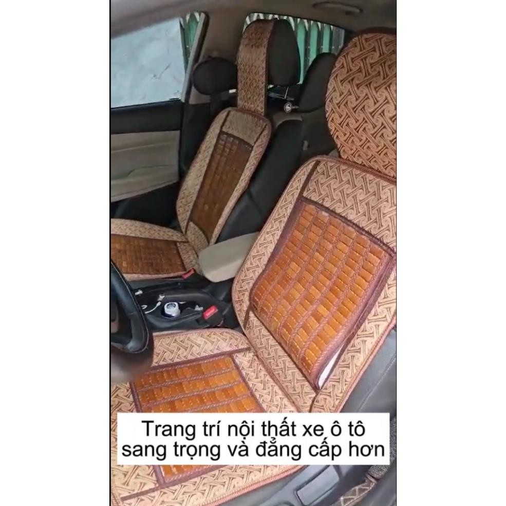 Lót ghế ô tô văn phòng bằng tre trúc chống nóng chống mỏi lưng và thông thoáng khí cho ghế ô tô, bộ lót 1 chiếc