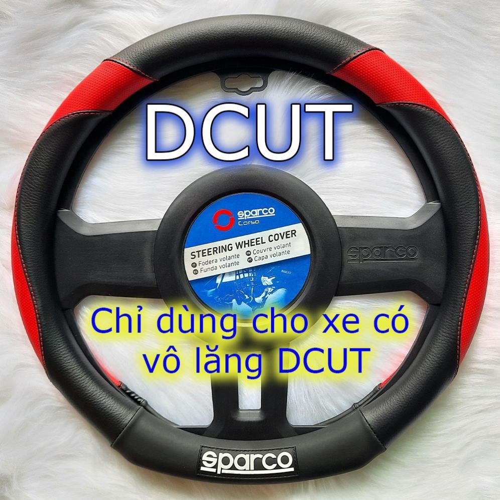 Bọc vô lăng sparco chính hãng cao dạng dcut cho xe Seltos Sonet Vfe34 VF8 VF9 Etriga  XL7  Almera MG Territory Custin K5