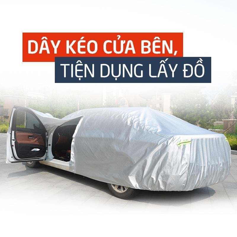 Bạt Phủ Ô Tô Chất Liệu Vải Dù OXFORD Cao Cấp Chống Mưa-Chống Nắng-Chống Nóng-Chống Xước Bảo Vệ Xe