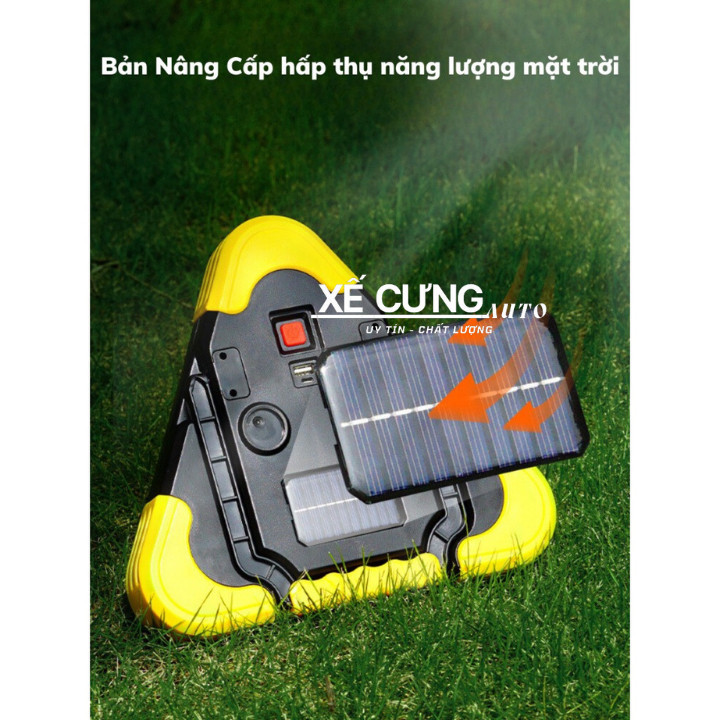 Đèn Led Cảnh Báo Khẩn Cấp Hình Tam Giác 4 Chế Độ Sáng Chạy Pin Sạc Kiêm Nguồn Điện Dự Phòng BH 1 năm