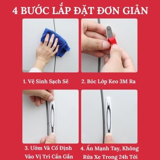Bộ 4 Chiếc Nẹp Chống Va Đập Cánh Cửa Ô Tô Loại To