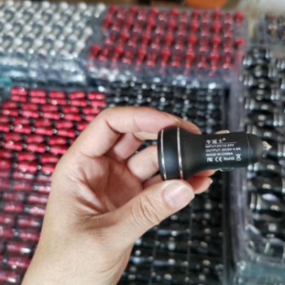 Tẩu Sạc Ô tô, Bộ Tẩu Sạc Xe Hơi PUGAN 6A Bộ Sạc 3 Trong 1 Cao Cấp. + Dây Sạc, Dùng Nguồn 12V-24V Sạc Điện Thoại Tiện Lợi