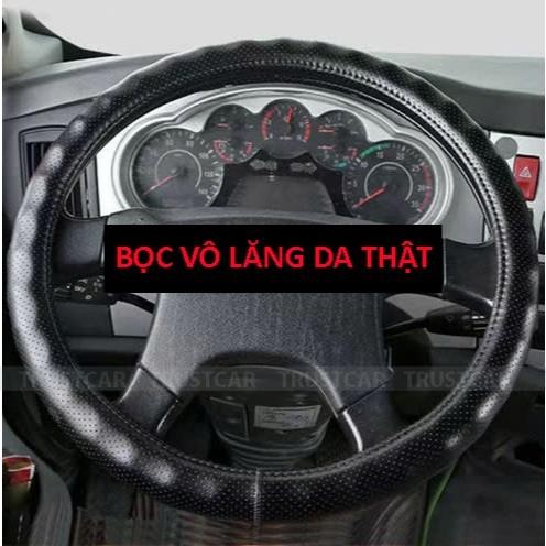 Bọc vô lăng xe tải chất liệu da thật cao cấp thoáng khí, không gây mùi, bám tay- kích thước 38cm 40cm 42cm 45cm 47cm