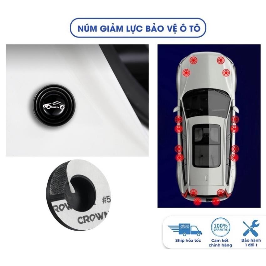 Nút giảm chấn đóng cửa ô tô có LOGO LẺ RẺ NHƯ SỈ Nút giảm lực đóng cửa xe hơi - Đệm giảm chấn ô tô - Miến dán chống xốc