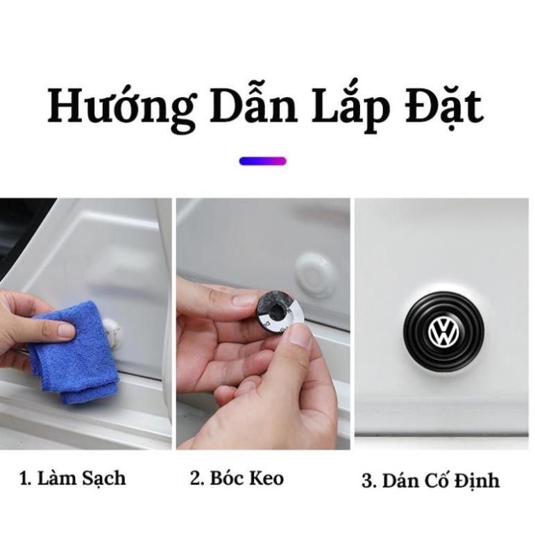 Nút giảm chấn đóng cửa ô tô có LOGO LẺ RẺ NHƯ SỈ Nút giảm lực đóng cửa xe hơi - Đệm giảm chấn ô tô - Miến dán chống xốc