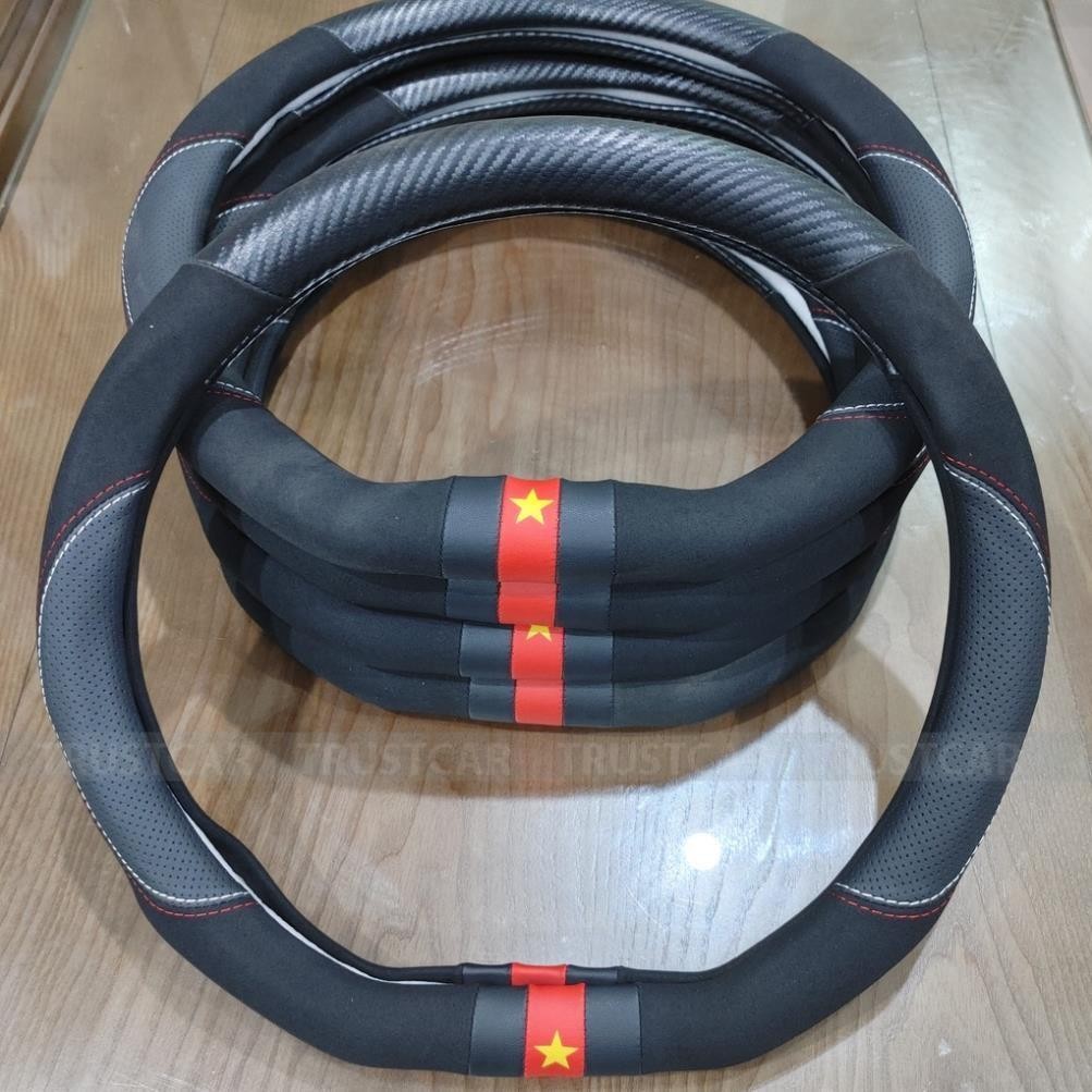 Bọc Vô Lăng Cờ Việt Nam Dcut Dành Cho Xe Điện Vinfast VFE34, VF5, VF8, VF9 Size 36cm
