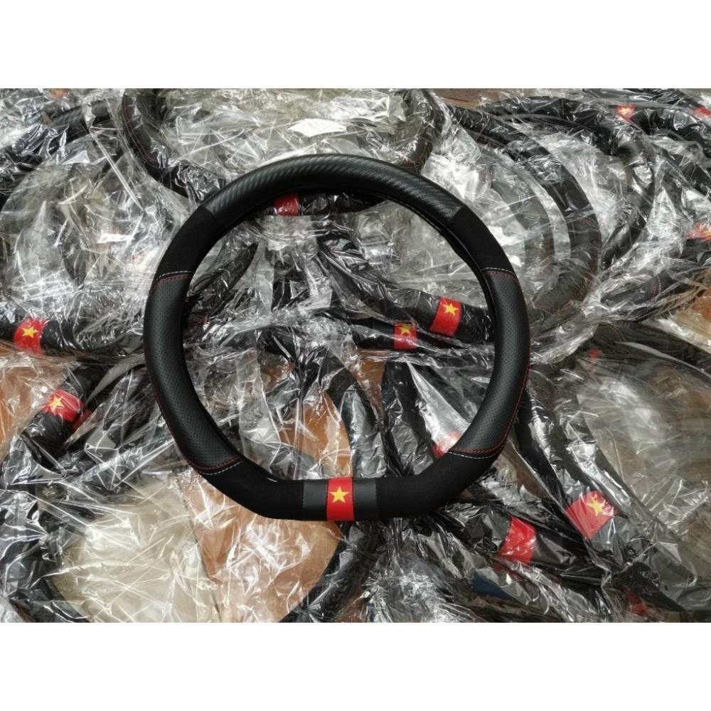 Bọc Vô Lăng Cờ Việt Nam Dcut Dành Cho Xe Điện Vinfast VFE34, VF5, VF8, VF9 Size 36cm