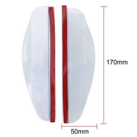 BỘ 02 TẤM VÈ CHE MƯA GƯƠNG KÍNH CHIẾU HẬU XE Ô TÔ