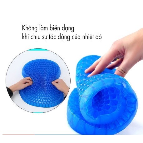 Đệm Ngồi Bệt Silicon 2 lớp Thế Hệ Mới Dạng Gel 3D Tổ Ong Nệm Lót Ghế Thoáng Khí Tuần Hoàn Ngồi Lâu Không Mỏi