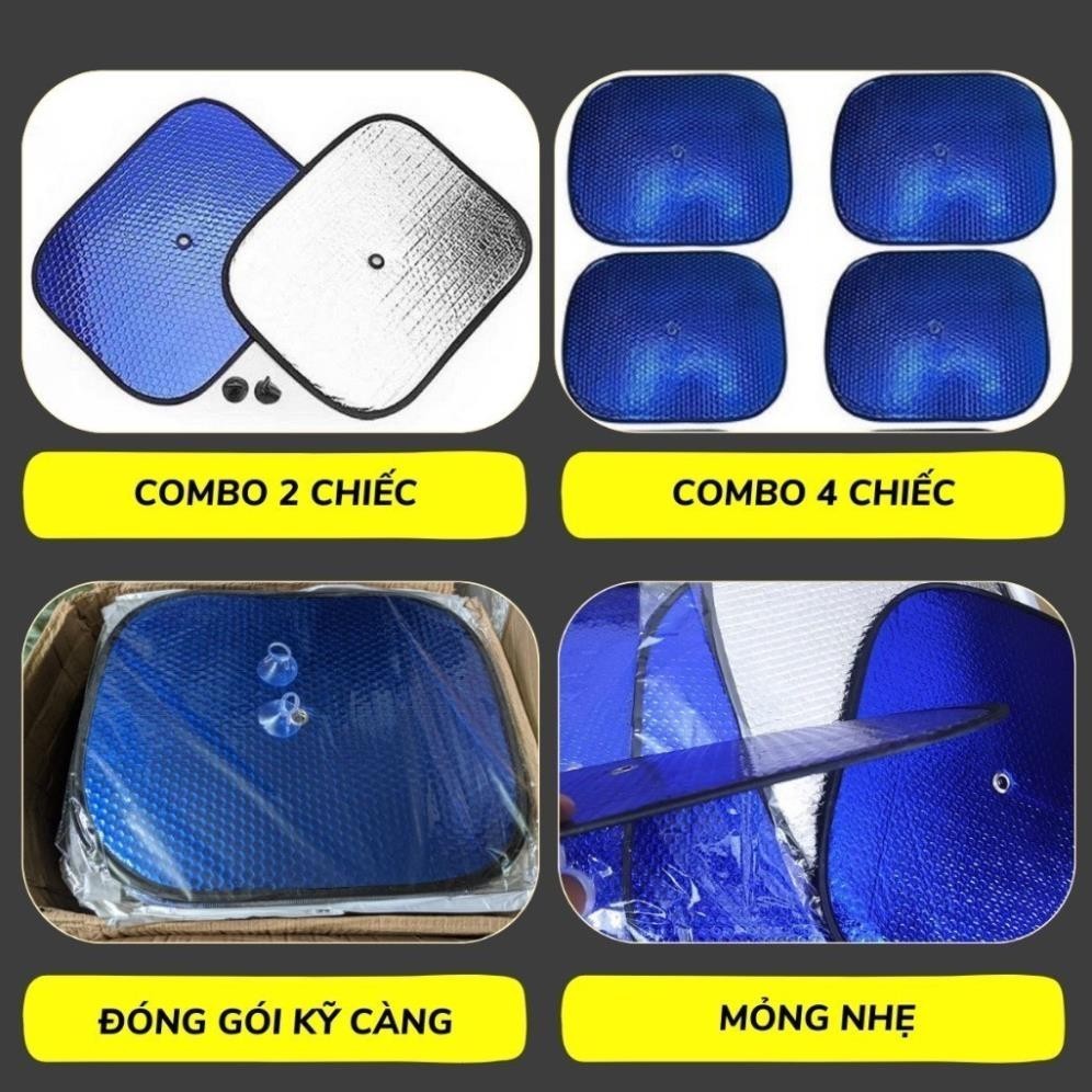 Tấm che nắng cửa kính ô tô dạng miếng chắn nắng kính lái kính sau xe hơi cao cấp phủ bạc hình tròn