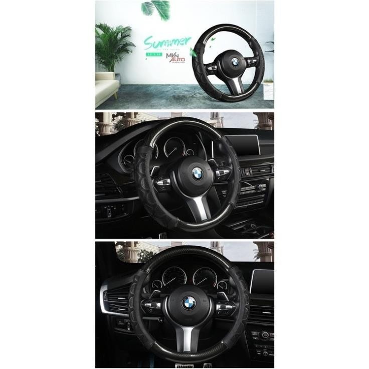 Bọc Vô Lăng Sợi CARBON Chống Trượt, Chống Bám Mồ Hôi Tay - Size 38cm