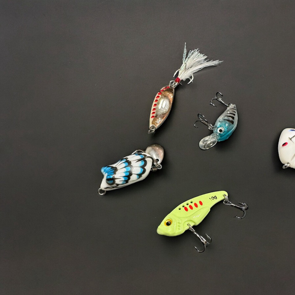 Mồi câu cá  Combo hộp mồi  lure  5 con  Đánh tổng hợp , Cá lóc . cá sộp cá phi  cá chẽm gal562hh
