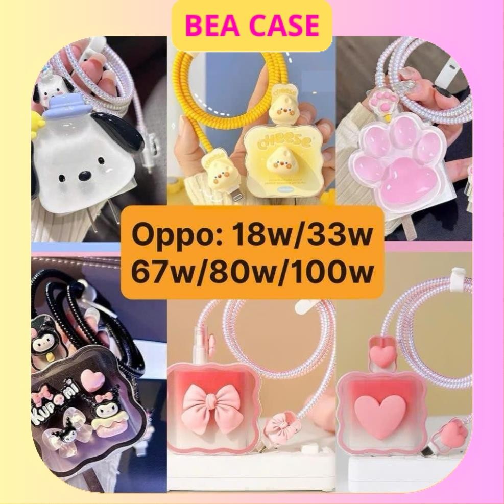[OPPO 18w/33w/67w/80w/100w] Bộ phụ kiện bảo vệ củ sạc và cáp sạc cho OPPO BEA CASE