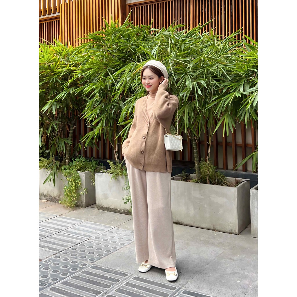 Quần bầu thu đông CICI Pants chất len hàn cao cấp co giãn tốt, có đáp bụng mềm mại cho mẹ bầu thiết kế by L'amme