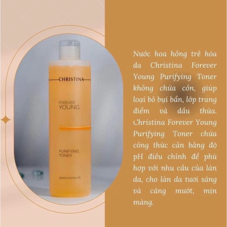 Toner Christina Purifying 300ml làm sạch, cân bằng da, chống oxi hóa