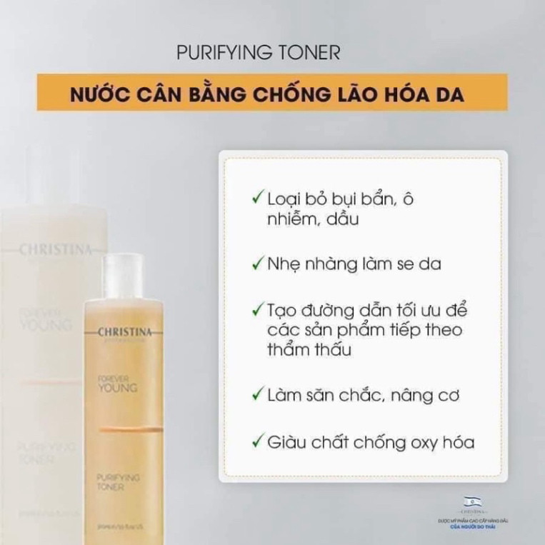 Toner Christina Purifying 300ml làm sạch, cân bằng da, chống oxi hóa