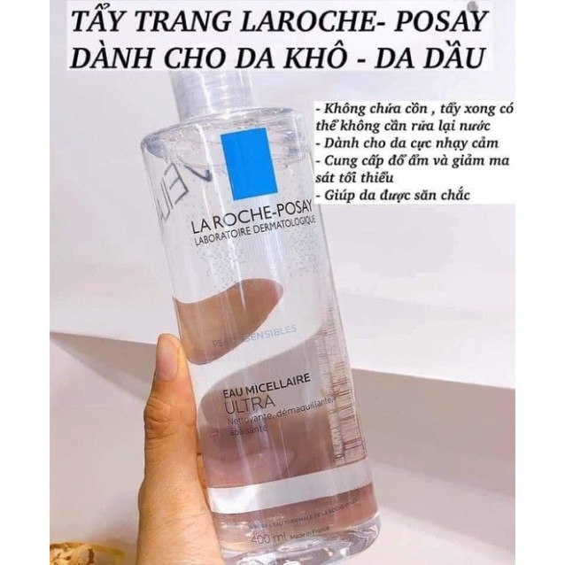 Tẩy trang Laroche Posay Micellar water 400ml