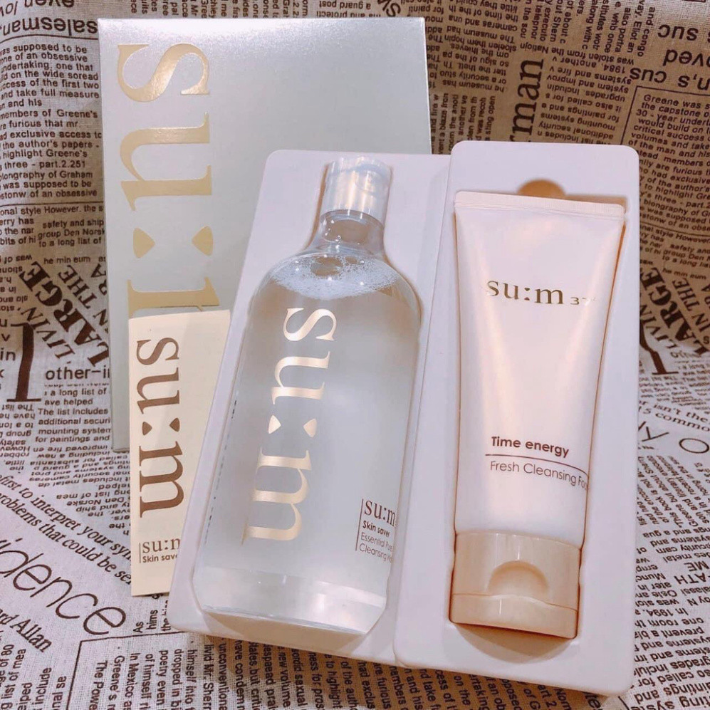 Set tẩy trang , sữa rửa mặt SUM 37 400ml+100ml