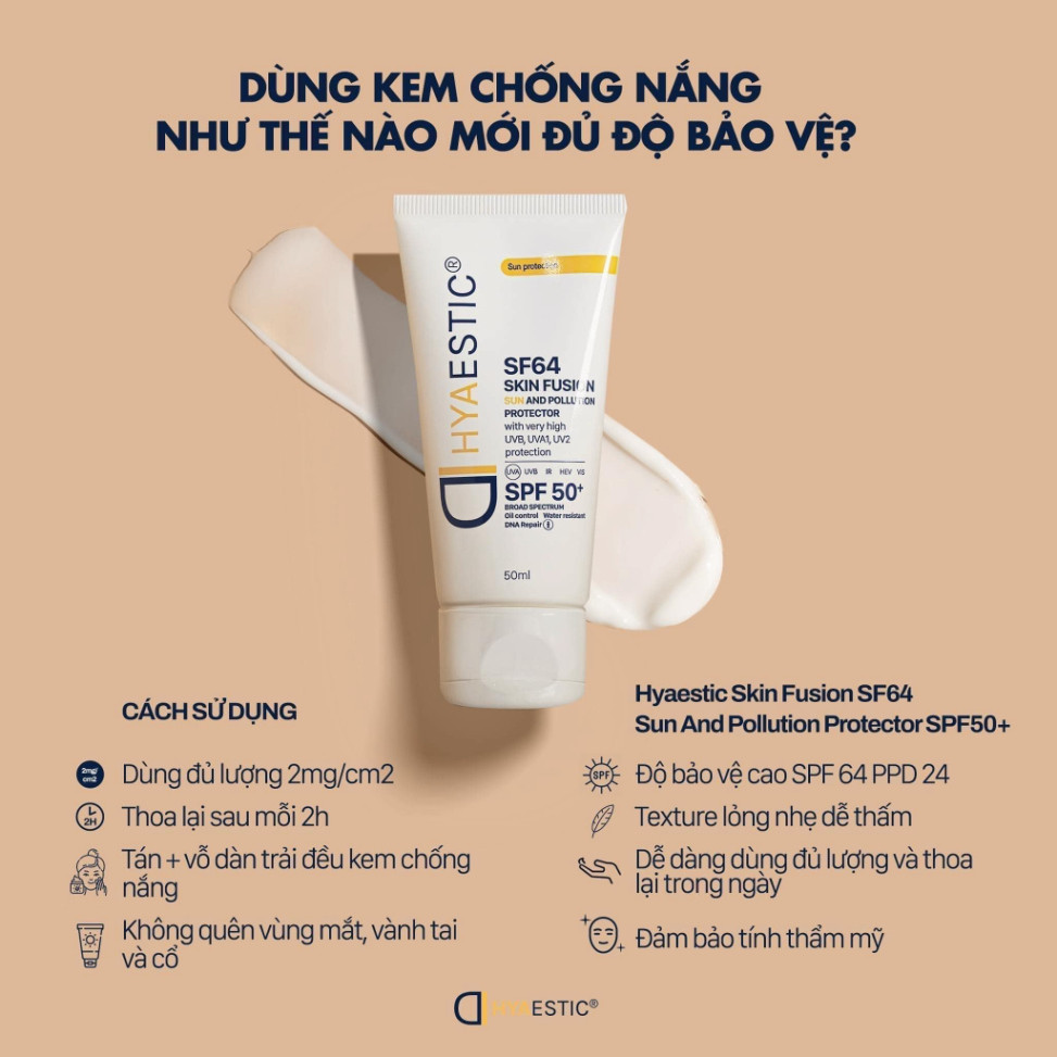Kem chống nắng Hyaestic Skin Fusion SF64
