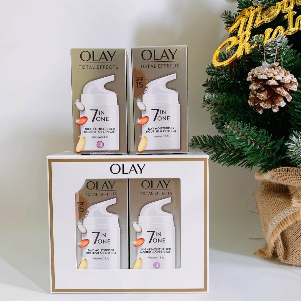(hàng uk 37ml-50ml) Kem dưỡng trắng da Olay 7 in 1 Total Effect