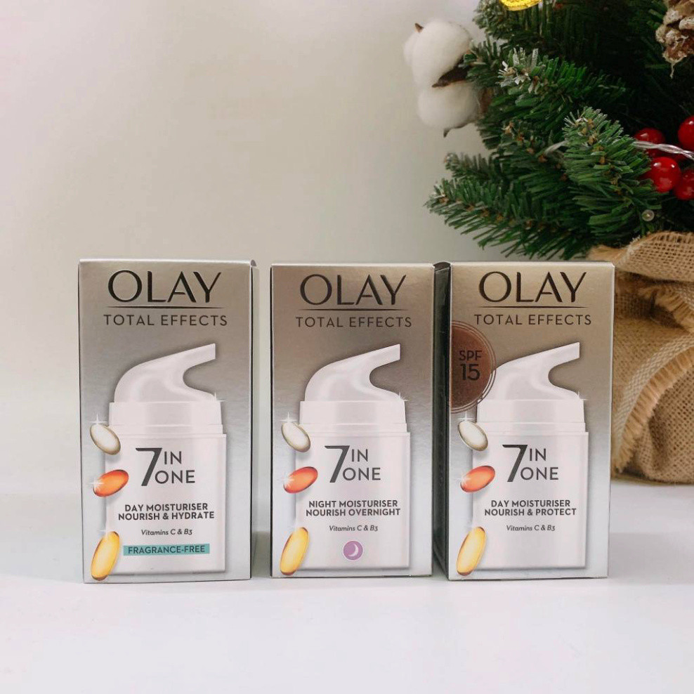 (hàng uk 37ml-50ml) Kem dưỡng trắng da Olay 7 in 1 Total Effect