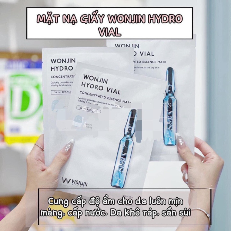 (hộp 30m) Mask Wonjin mẫu mới hộp 10 miếng mặt nạ cấp ẩm, phục hồi, chống lão hóa