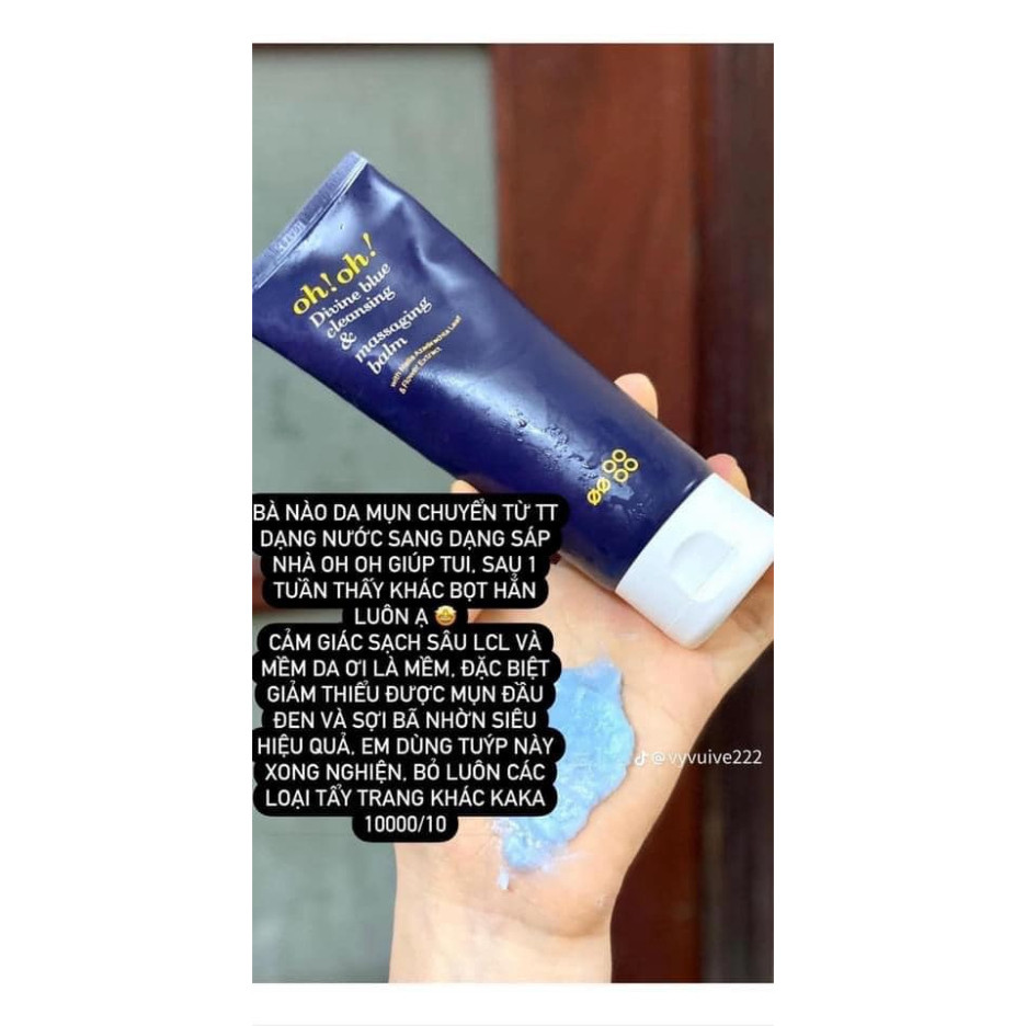Sáp tẩy trang Oh Oh Divine Blue Cleansing & Massaging Balm