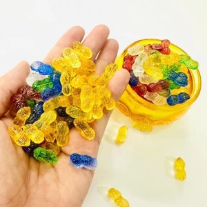 Trọn Bộ Bát Tụ Bảo Thủy Tinh Size 6cm 8cm dùng trang trí bàn làm việc, tủ , kèm đầy hạt đậu thủy tinh