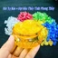 Combo Bát Tụ Bảo Thủy Tinh + đầy Hạt Đậu Pha Lê Đủ Màu , Size 6cm 8cm, phong thủy tài lộc cho gia chủ