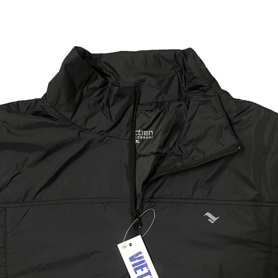 VIỆT TIẾN - Áo Khoác Gió Chống Nắng Thể Thao Màu Đen Trơn Siêu Nhẹ,Viettien Smart Casual