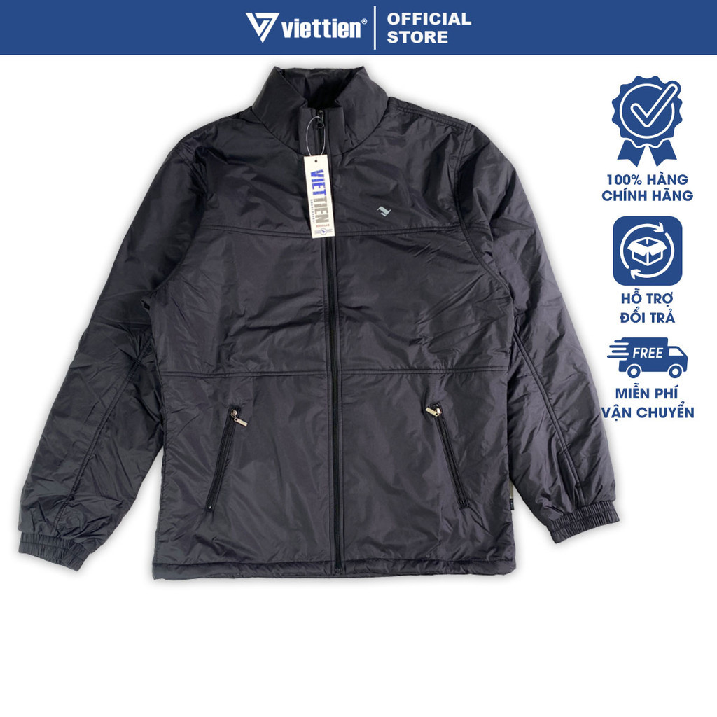 VIỆT TIẾN - Áo Khoác Gió Chống Nắng Thể Thao Màu Đen Trượt Nước Siêu Nhẹ Viettien Smart Casual
