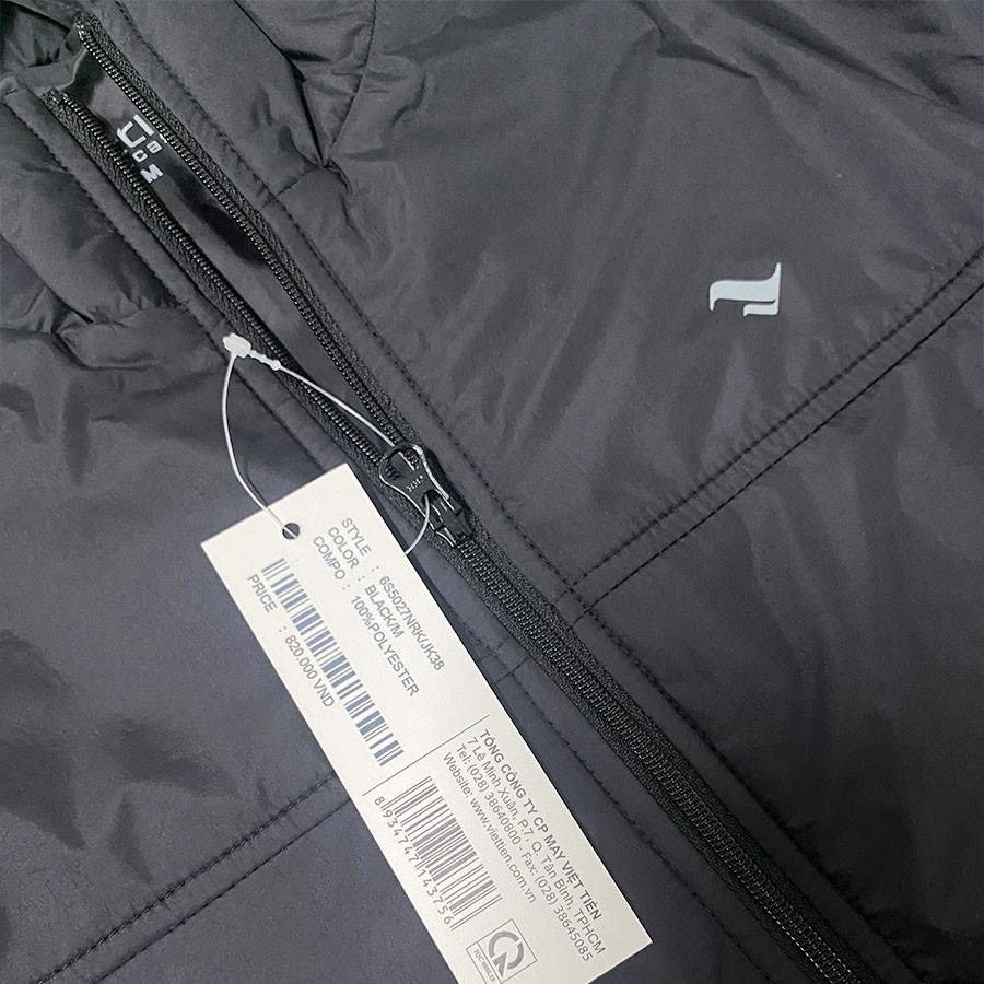 VIỆT TIẾN - Áo Khoác Gió Chống Nắng Thể Thao Màu Đen Trượt Nước Siêu Nhẹ Viettien Smart Casual