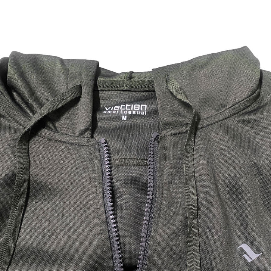 VIỆT TIẾN - Áo Khoác Gió Màu Xanh Rêu,Chống Nắng Thể Thao,Siêu Nhẹ ,Chống Tia UV Smart Casual