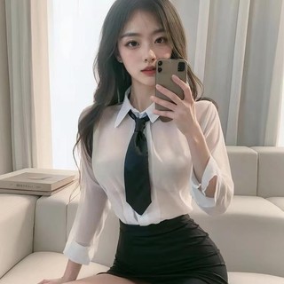 Bộ đồ cô thư ký xinh đẹp gợi cảm kèm cavat loại tốt DN20 Đồ ngủ nữ cosplay cô giáo sexy quyến rũ cám dỗ