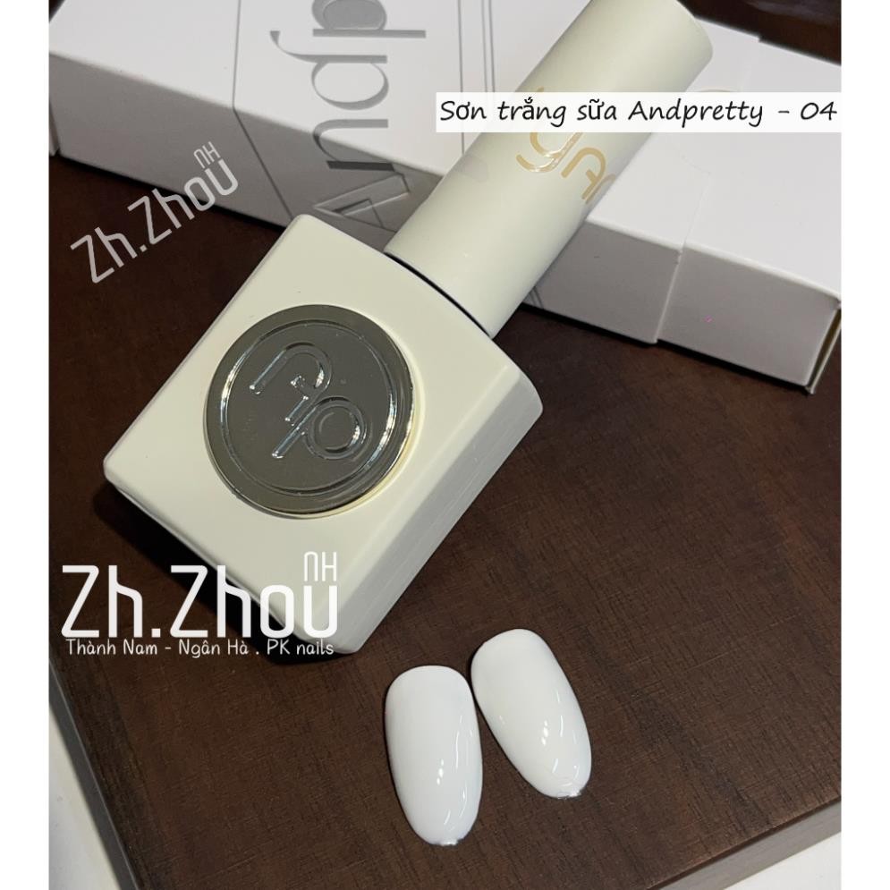 Sơn gel trắng sữa And 04 chất đặc, mịn, mướt.