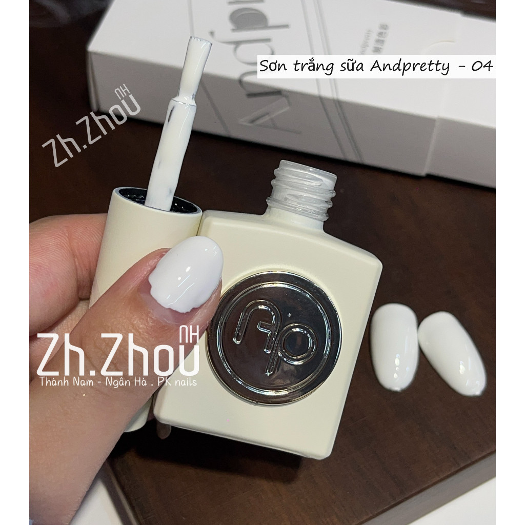 Sơn gel trắng sữa And 04 chất đặc, mịn, mướt.