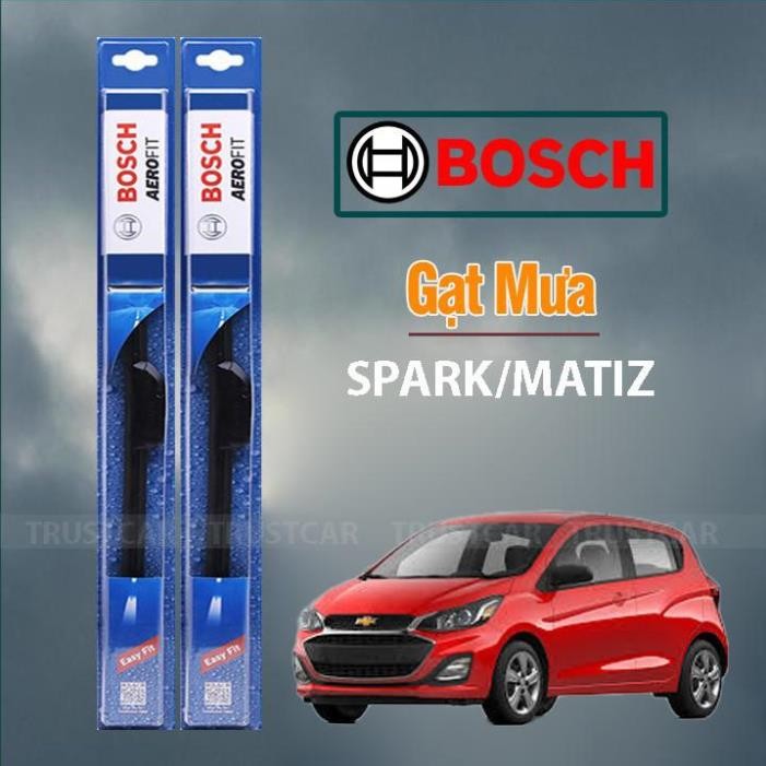 Gạt mưa xe Chevrolet Spark/Matiz gạt mềm không xương chính hãng Bosch ( Giá 1 đôi ) size 22-14