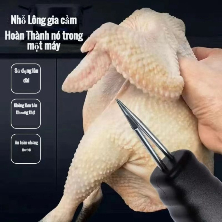 Máy Nhổ Lông Vịt Sạc Pin, Máy Loại Bỏ Lông Nhỏ Của Gà Vịt Cầm Tay Thế Hệ Mới Công Suất Cao, Bảo Hành 12 Tháng HOT