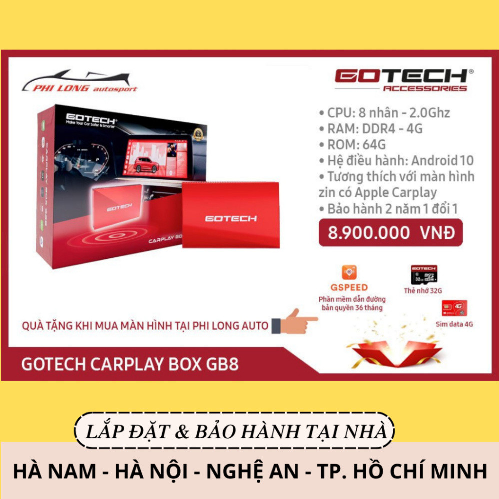 Android Box GOTECH GB8 - Carplay Box Biến Màn Zin Thành Android ...