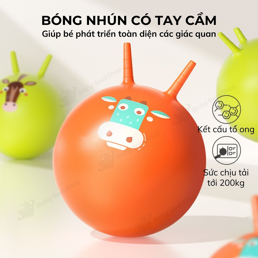 Bóng nhún có tay cầm Mideer Sensory Training Bounce Ball, Bóng nhún rèn luyện giác quan cho bé
