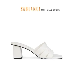 Guốc cao gót 5cm đế trụ quai ngang đơn giản thanh lịch Marlene Clogs SABLANCA GN0059