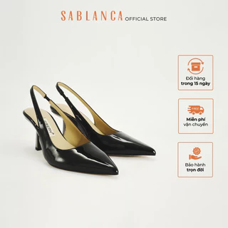 Giày cao gót 7cm mũi nhọn kiểu dáng đơn giản công sở cao cấp Helen Slingback Heels SABLANCA BN0010