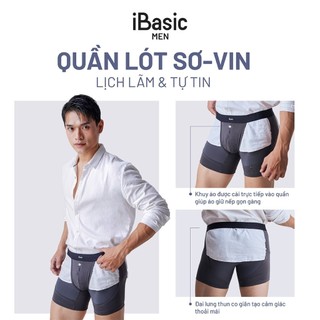 Quần lót nam iBasic boxer sơ vin đa chức năng airy thoáng khí hai lớp PANM073