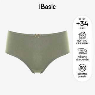 Quần lót nữ iBasic lưng cao trơn cotton USA kháng khuẩn PANW147C