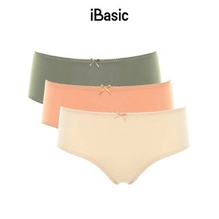Quần lót nữ iBasic lưng cao trơn cotton USA kháng khuẩn PANW147C