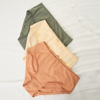 Quần lót nữ iBasic lưng cao trơn cotton USA kháng khuẩn PANW147C