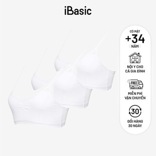 Combo 3 Áo ngực iBasic nữ học sinh cấp 3 cotton USA kháng khuẩn BRAT001