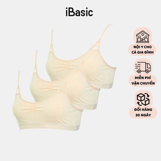 Combo 3 Áo ngực iBasic nữ học sinh cấp 3 cotton USA kháng khuẩn BRAT001