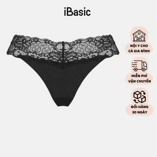 Quần lót lọt khe nữ iBasic thun lạnh ren co giãn 4 chiều sexy cá tính PANW141